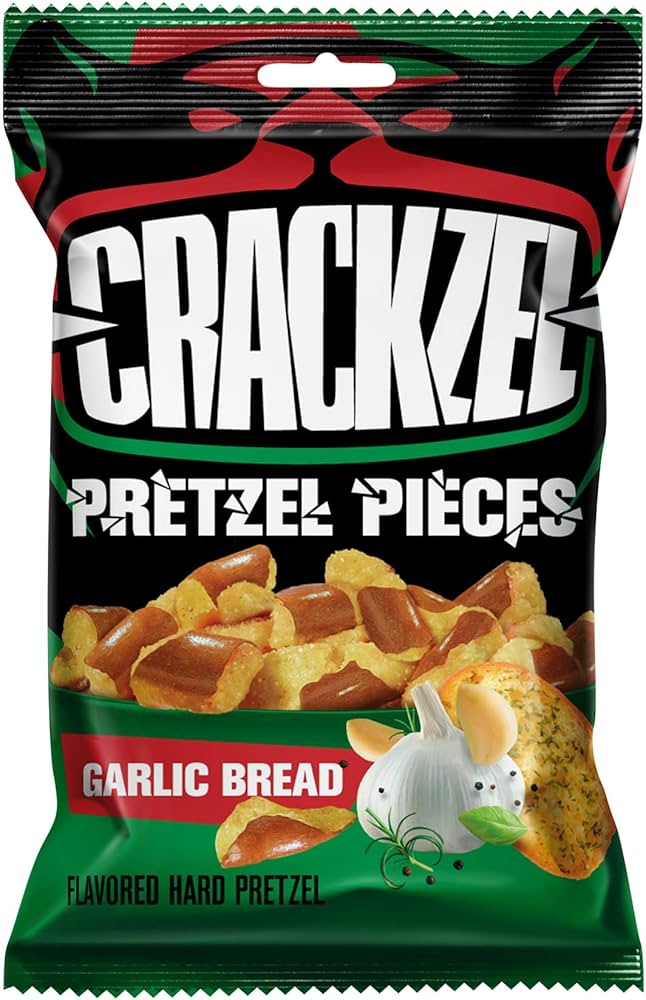 24x Crackzel Garlic Bread Pretzel Pieces 85g MHD 30.04.2026