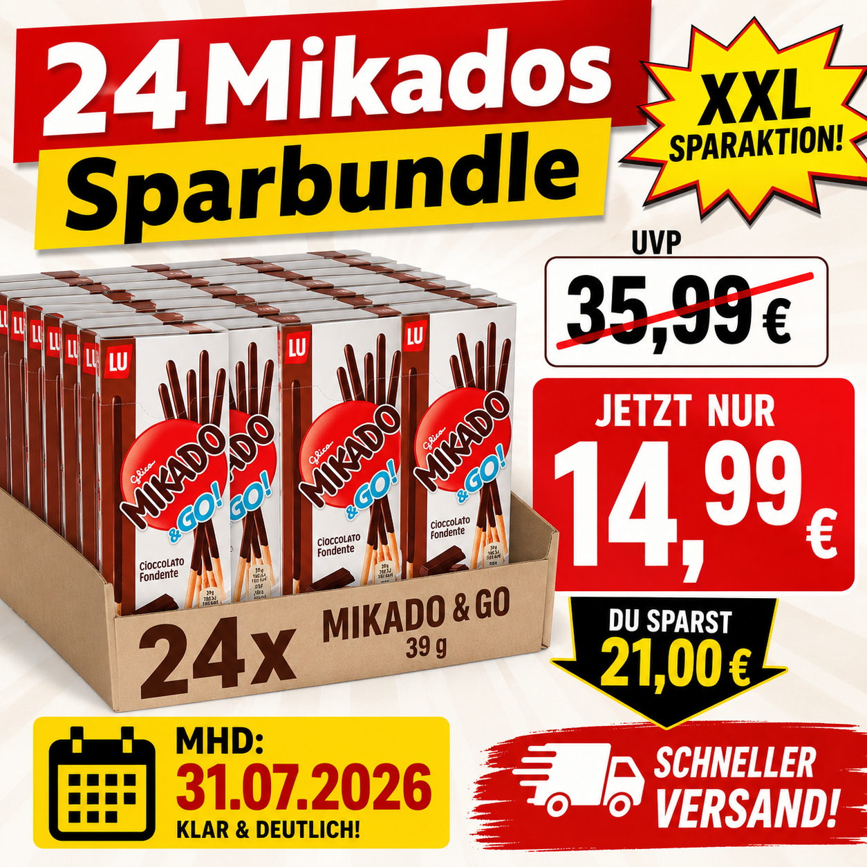 24x Mikado 39g Sparbundle