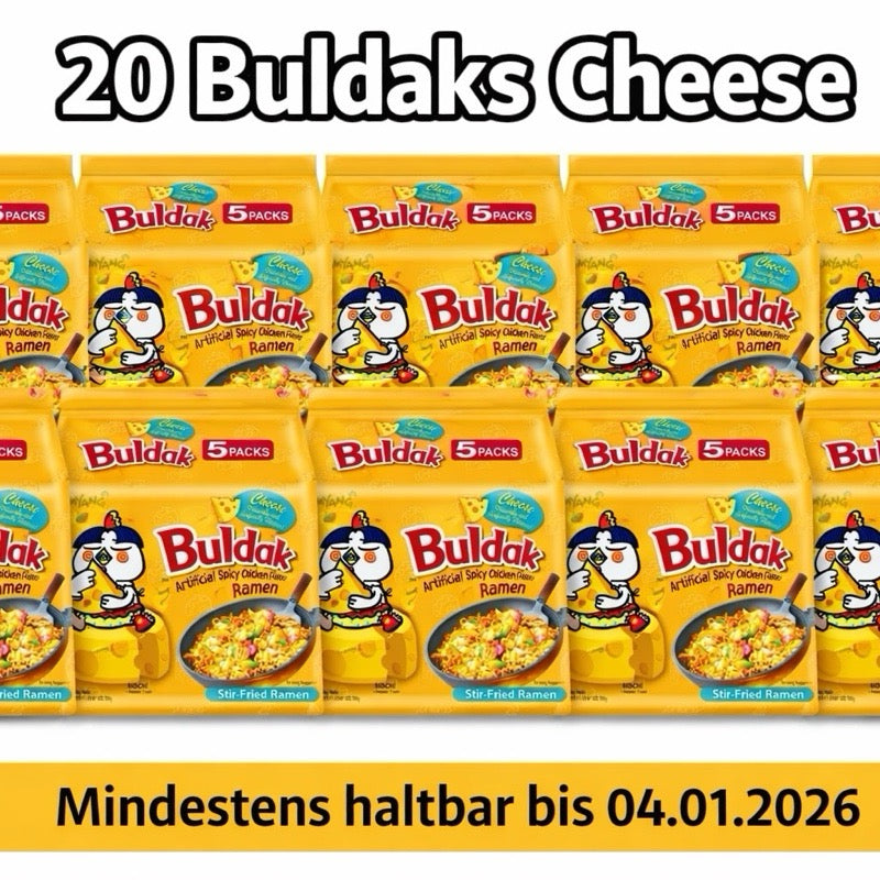 20er Pack Samyang Hot Chicken Buldak Ramen Cheese Flavor (20x140g) MHD 04.01.2026