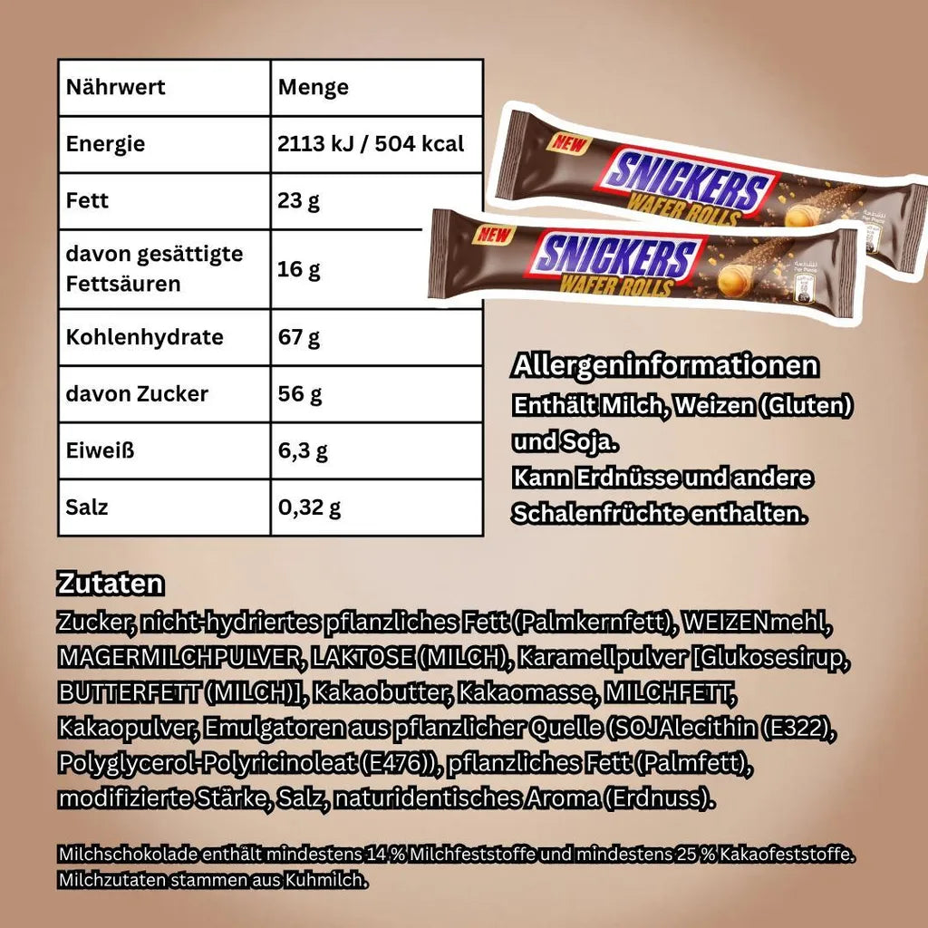 4+1 Gratis Snickers Wafer Rolls 120g MHD 01.08.2026