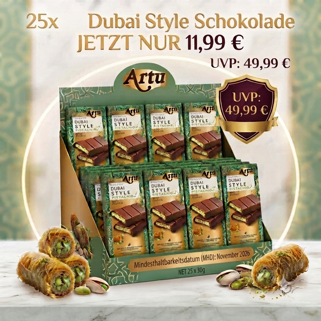 25x Dubai Style Schokolade 30g