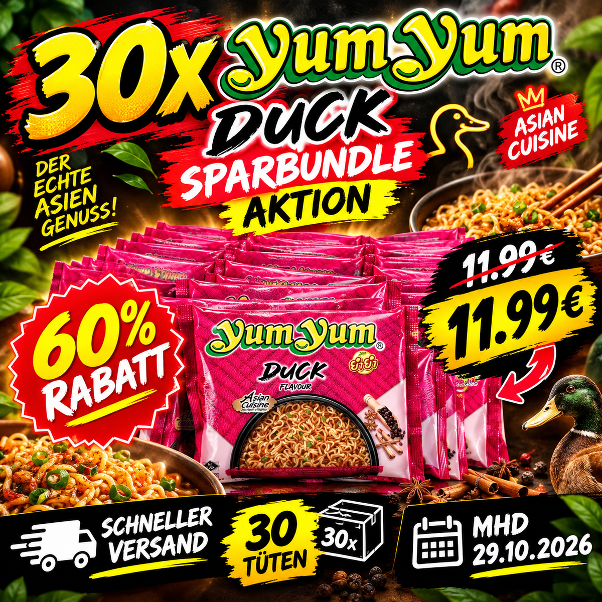 30x Yum Yum Duck Sparbundle 60gx 30 MHD29.10.2026