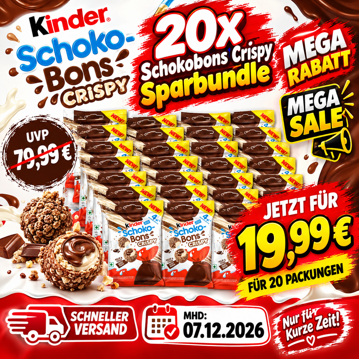 20x Schokobons Crispy XXL Sparbundle 22,4g