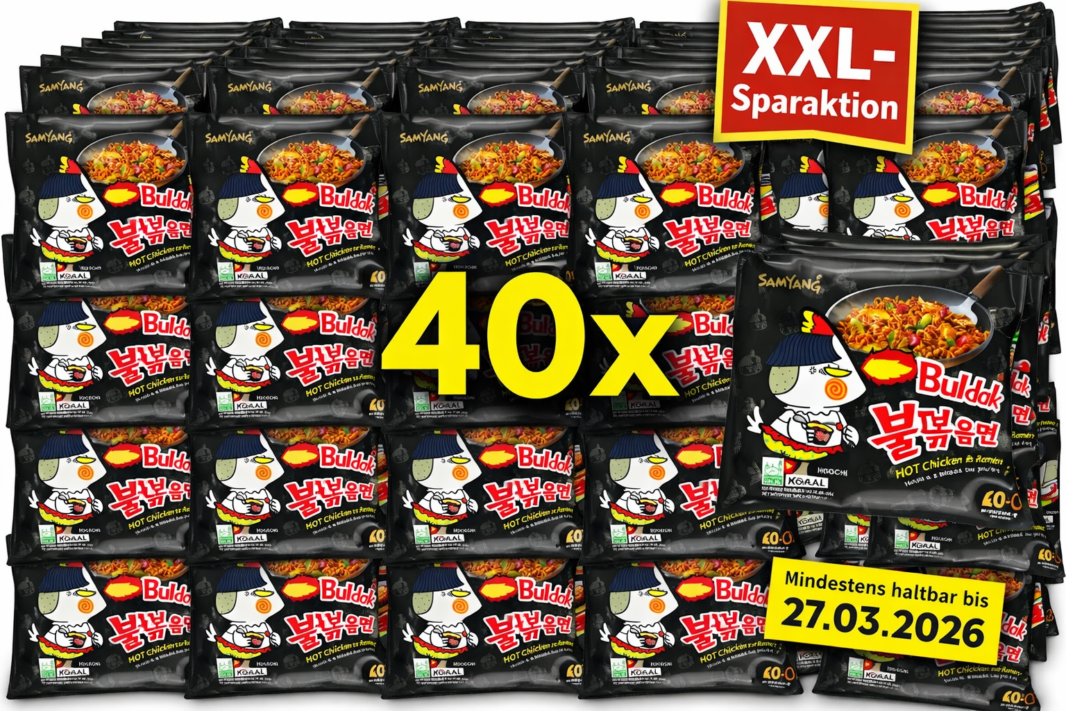 40x Samyang Buldak Hot Chicken 140g ( 5600g)