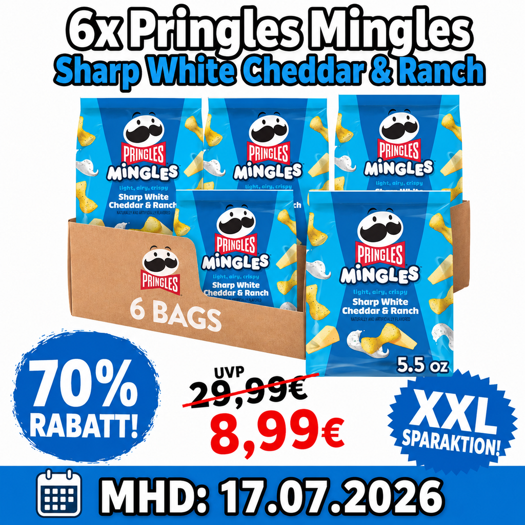 6x Pringles Mingles Ranch 56g MHD 17.07.2026