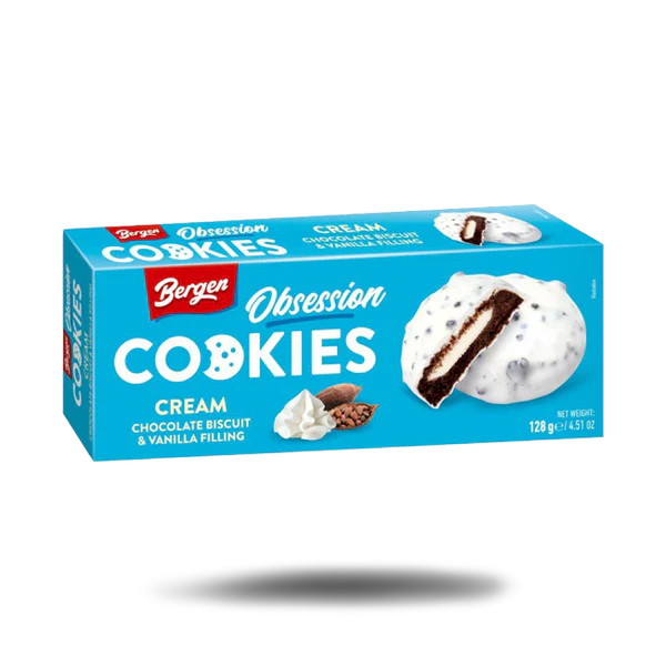 Bergen Obsession Cookies Cream Chocolate Biscuit & Vanilla Filling 126g