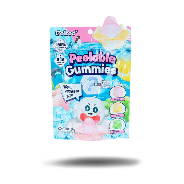 Cokoc Peelable Gummies Mixed Fruit Soda 60g
